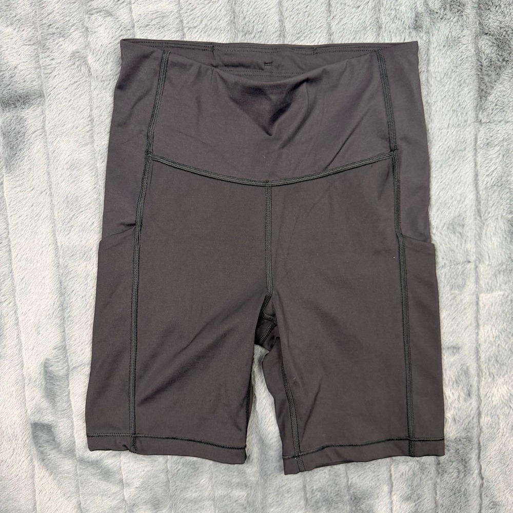 Athleta Ultimate Stash Pocket 7" Short Black High Rise Biker Shorts Womens XS
